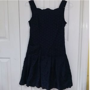 Brooks Brothers Navy Eyelet Dress Spring 2018